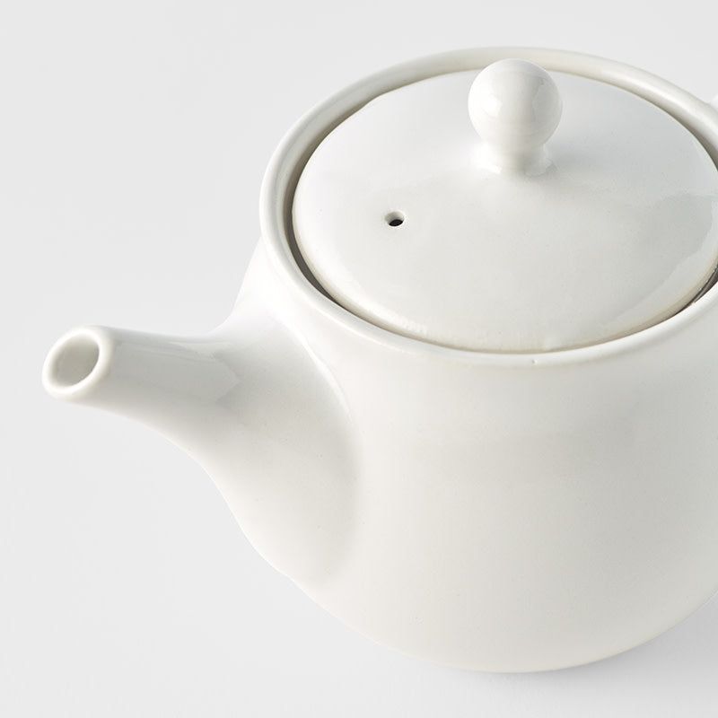 Teapot 400ml Matte White Glaze - Image 4