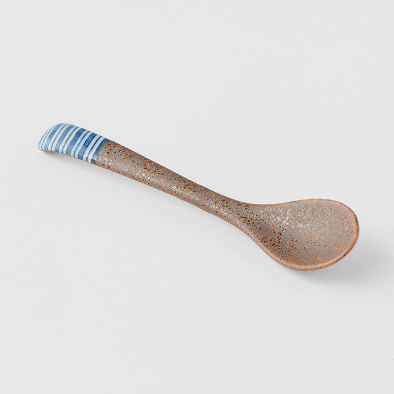 Spoon Small Bisque Indigo Stripe - Image 1