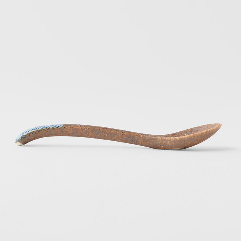 Spoon Small Bisque Indigo Basketweave - Image 4