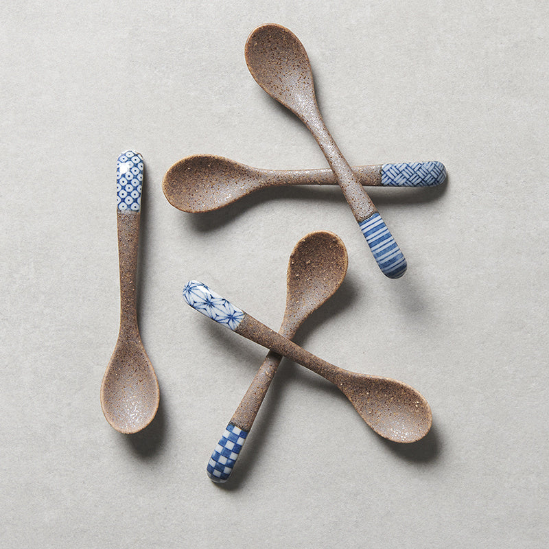 Spoon Small Bisque Indigo Basketweave - Image 5