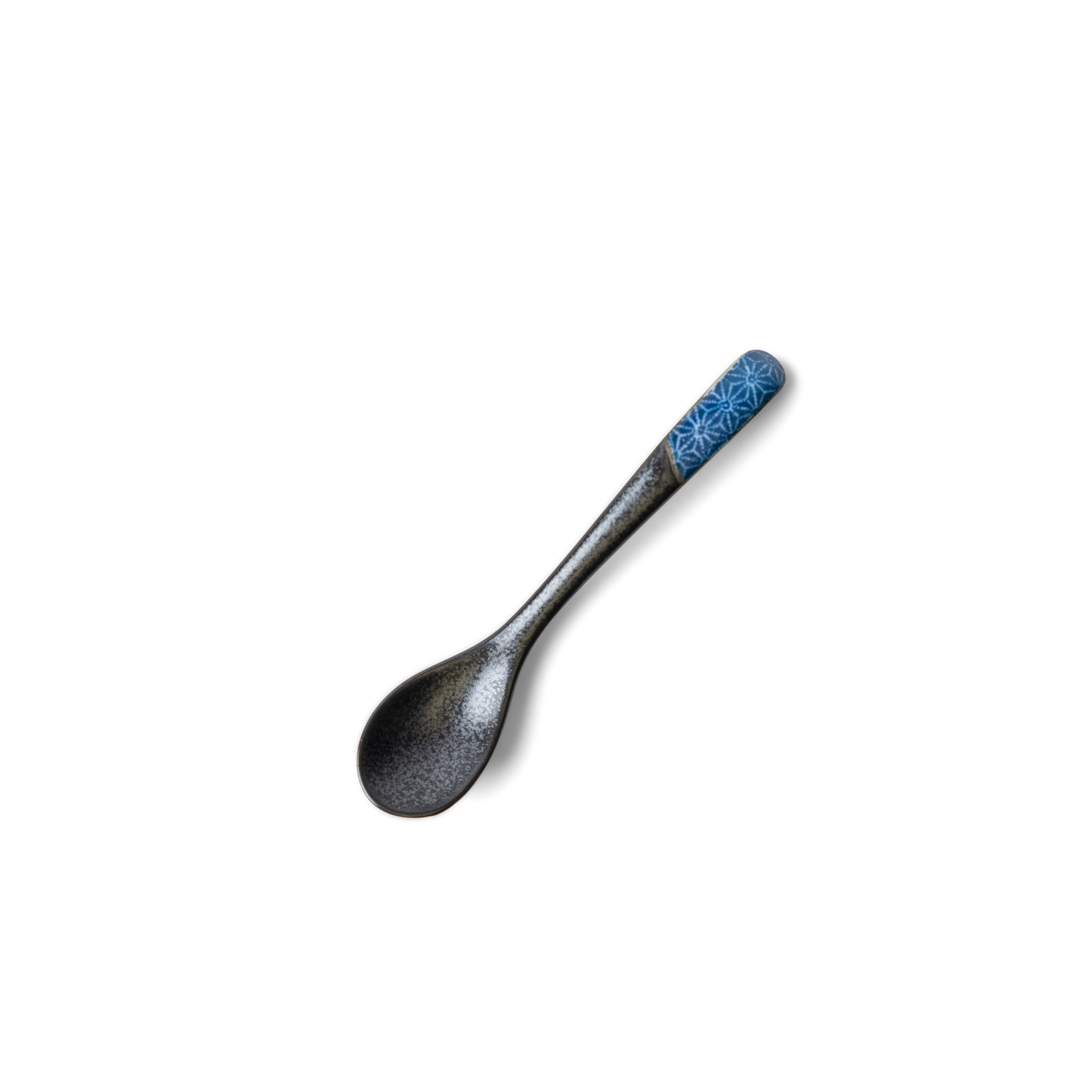 Small Black Spoon 12.5cm Indigo Asanoha - Image 1