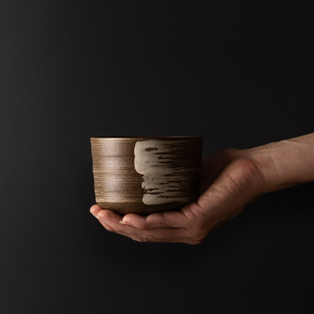 Matcha Tea Bowl 10cm Swept Earth - Image 1