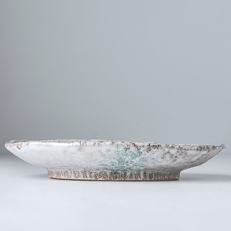 Plate Oval 24x17cm Aqua Splash Glaze - Image 4