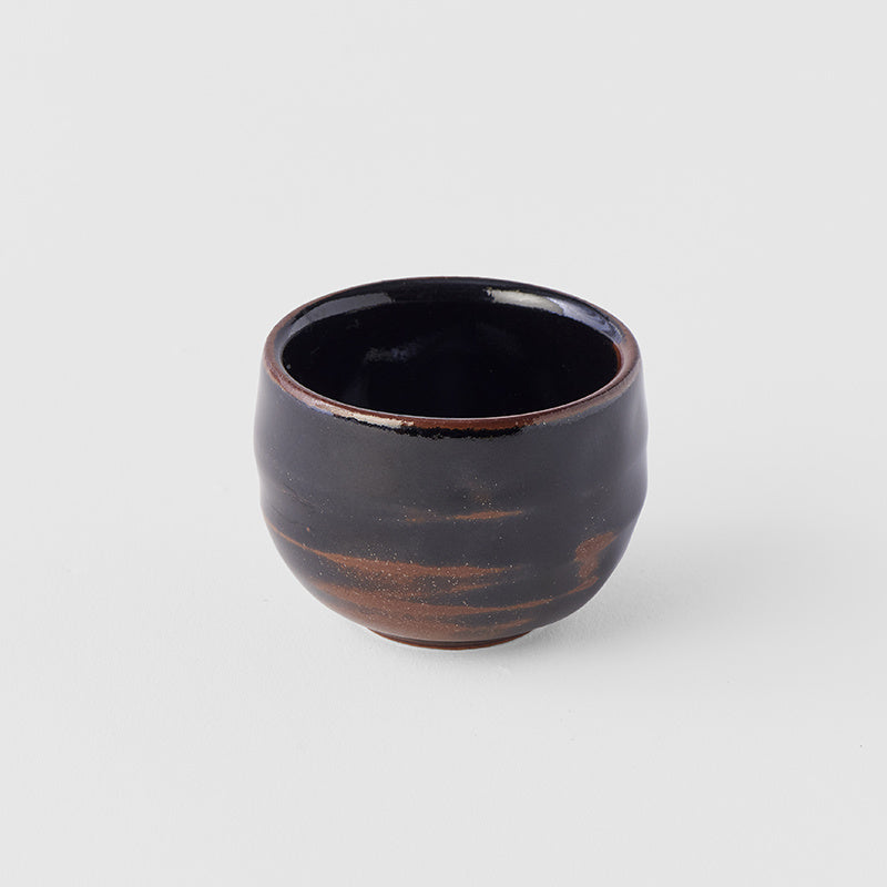 Sake Cup Ochoko 40ml Tenmokku Black Glaze - Image 1