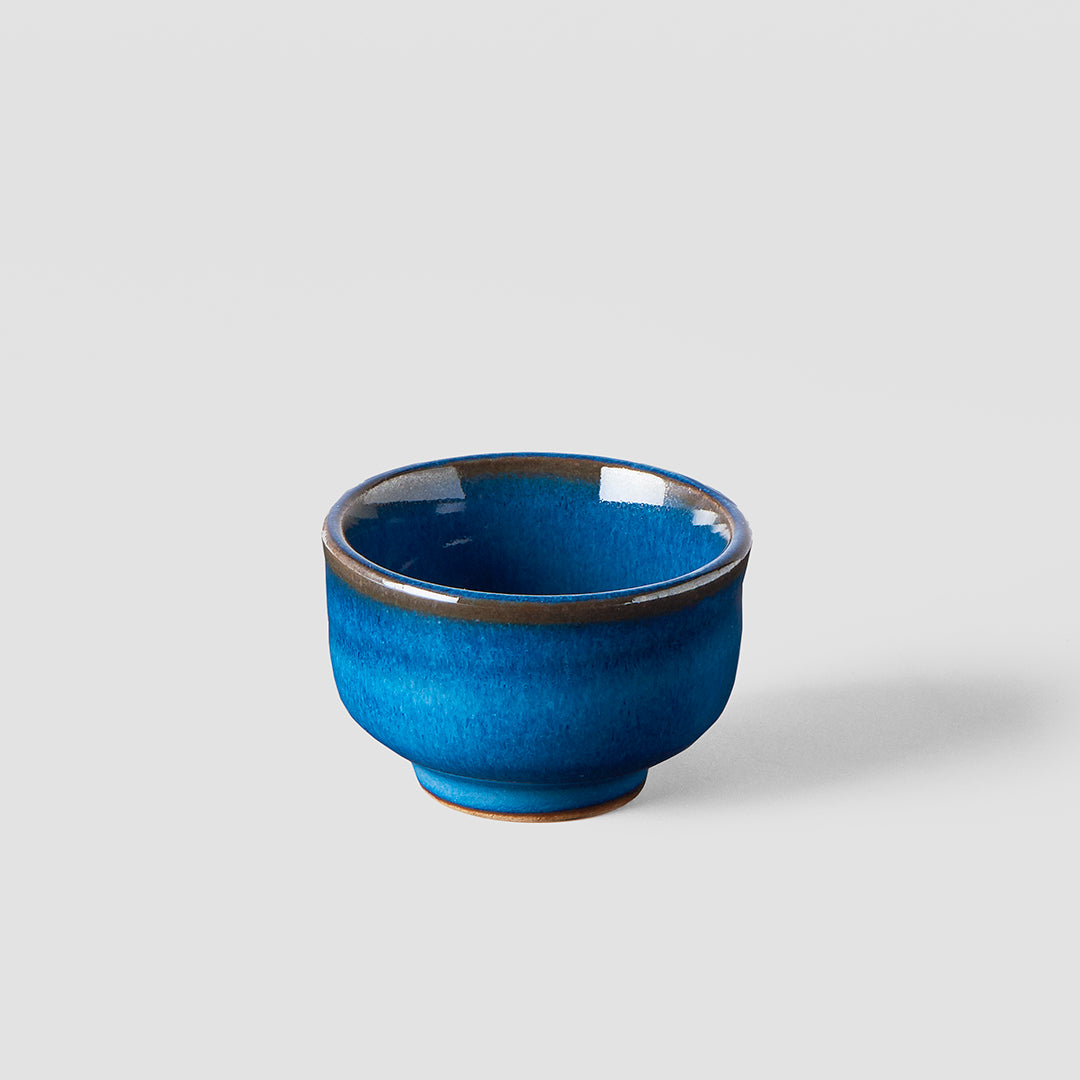 Sake Cup 35ml Gura Kiln Blue Glaze - Image 1