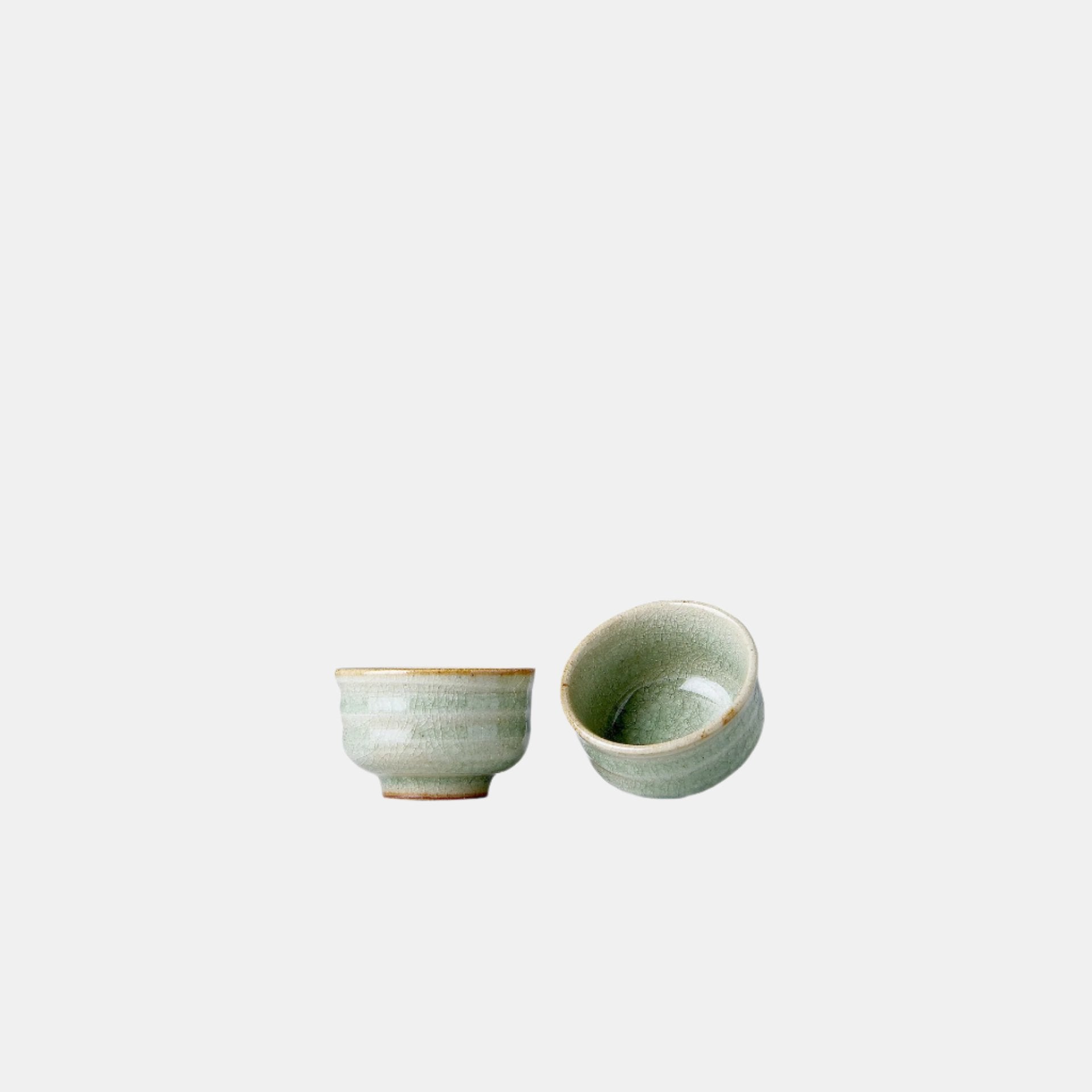 Sake Cup 35ml Celadon Glaze - Image 2