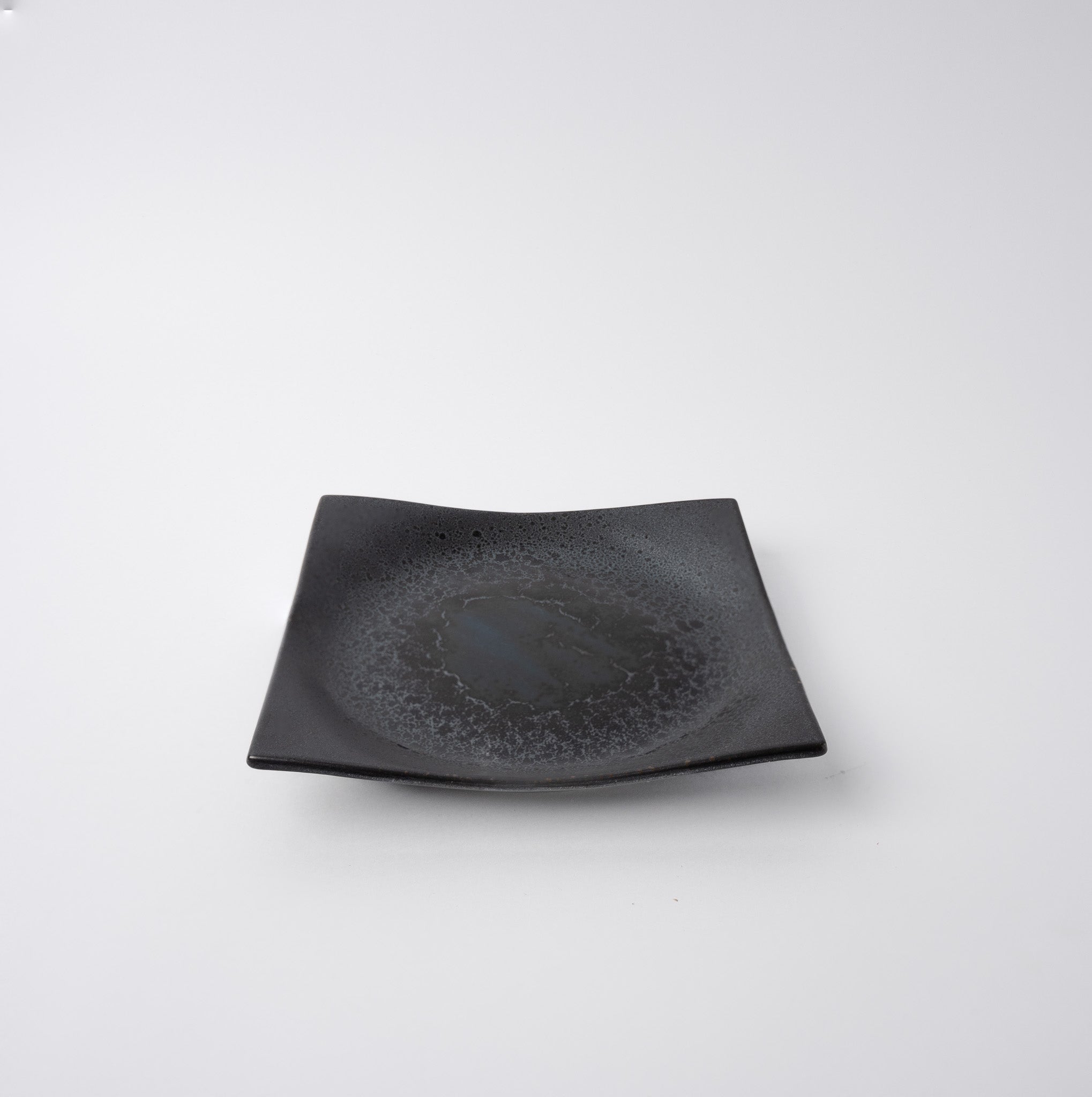 Plate Square 16cm Black Pearl Glaze - Image 1