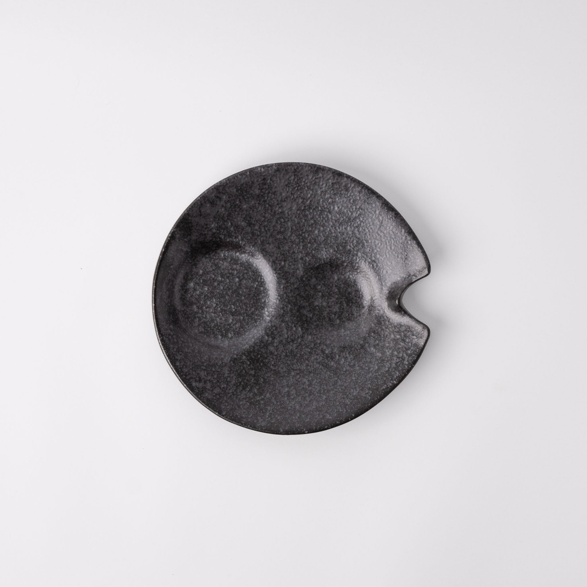 Plate Dimpled 15cm Craft Black Glaze - Image 3