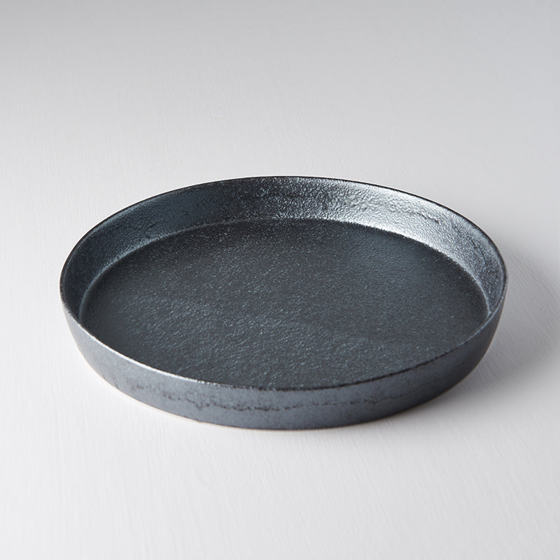 Plate High Rim 25cm Craft Black Design - Image 1