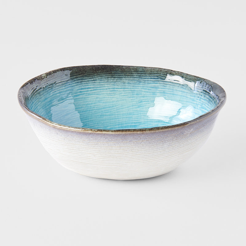 Bowl Oval 17cm Sky Blue Glaze - Image 1