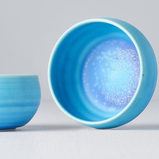 Tea Cup 100ml Dry Turquoise Glaze - Image 4