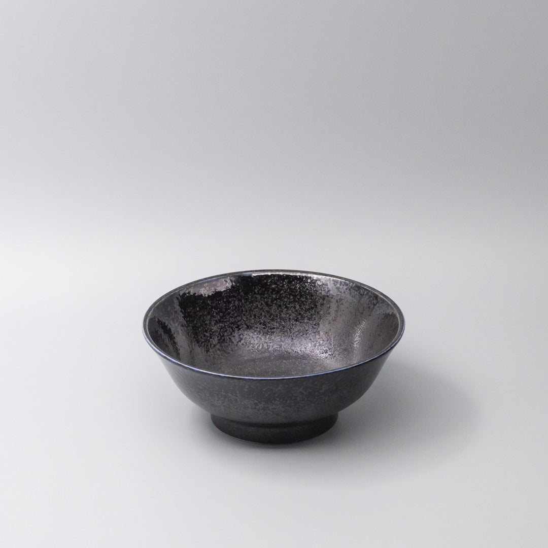 Udon Bowl Fluted 21cm Midnight Pearl Glaze - Image 1
