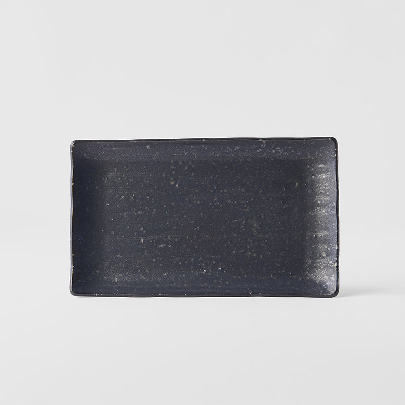 Plate Ibushi Rectangular 22cm Black Glaze - Image 5