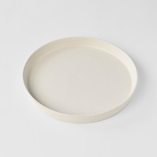 Plate High Rim 25cm Craft White Glaze - Image 1