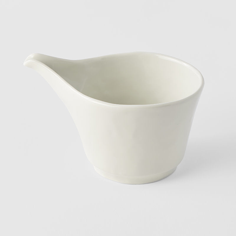 Sake Pourer 9cm Ivory White Glaze - Image 1