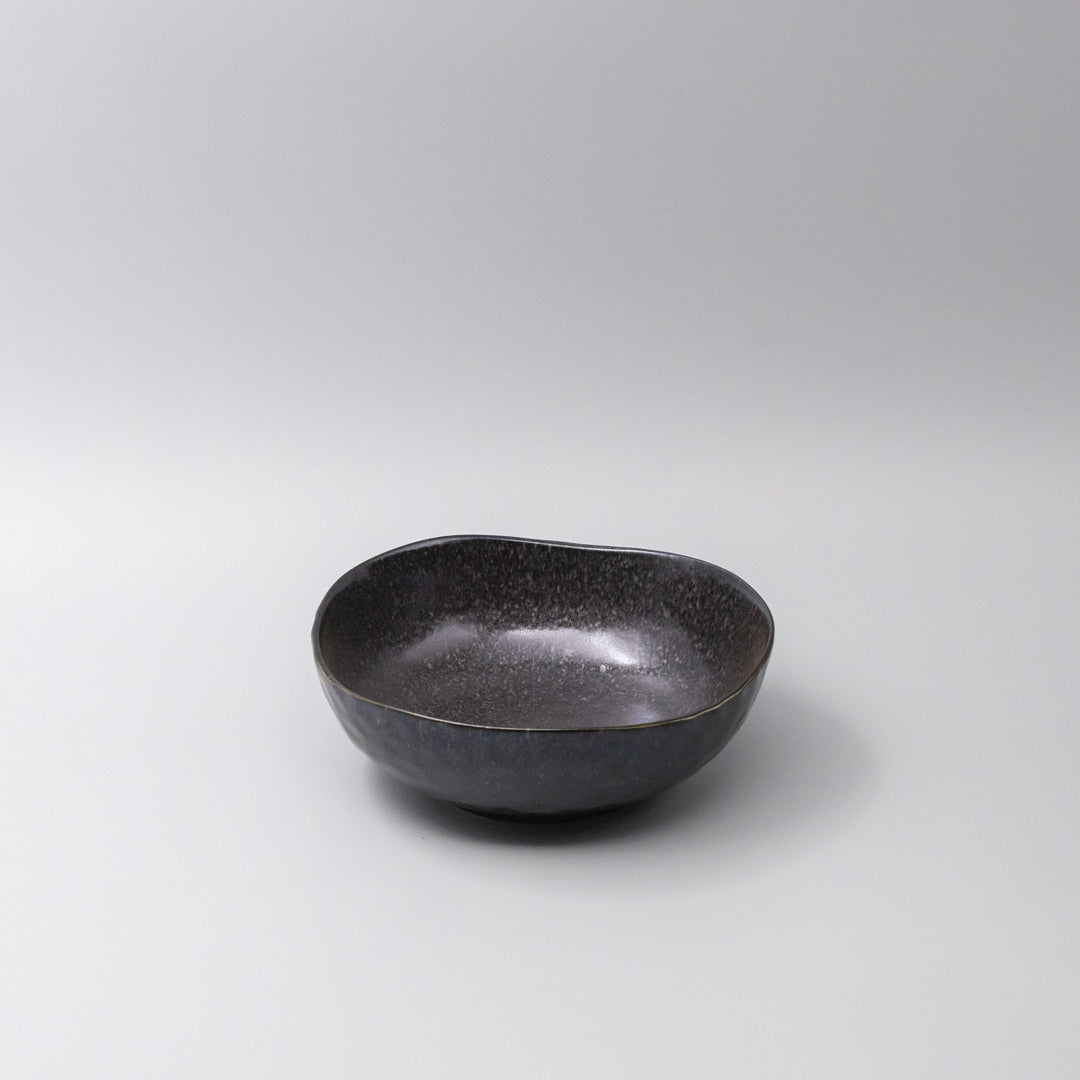 Bowl Organic Shape 20cm Kanso Matte Black Glaze - Image 1