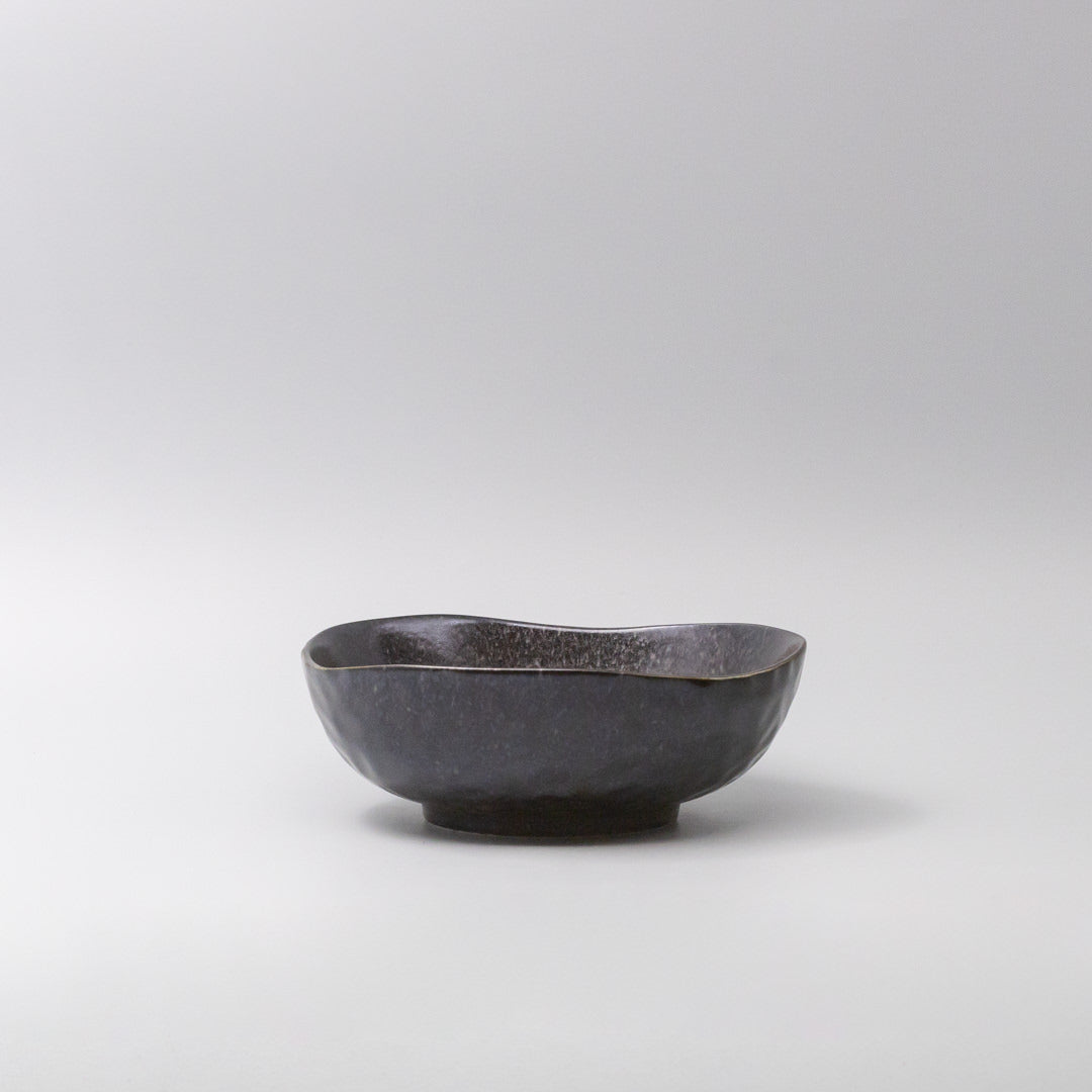 Bowl Organic Shape 20cm Kanso Matte Black Glaze - Image 3