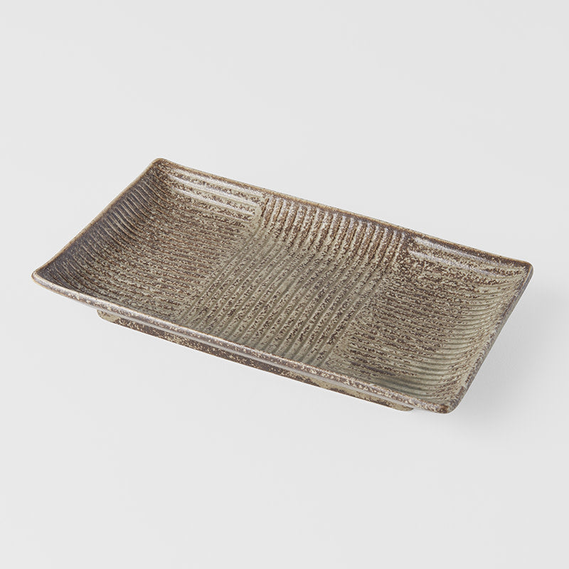 Sushi Plate 21cm Light Brown Glaze - Image 1