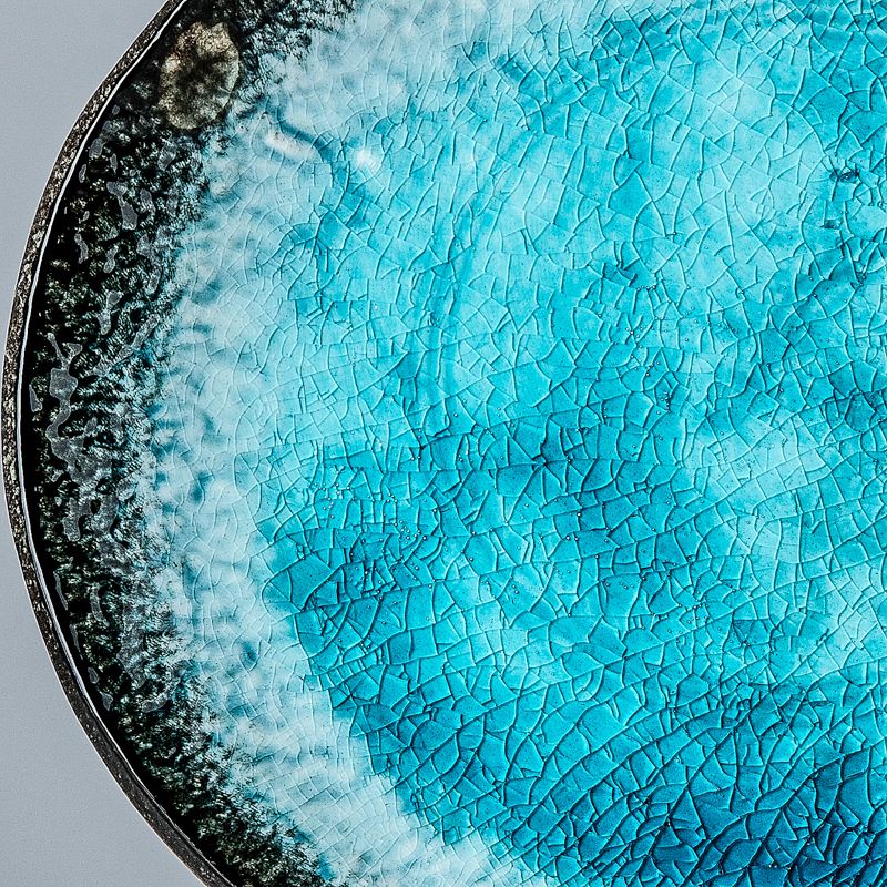 Plate Oval 18cm Sky Blue Glaze - Image 3