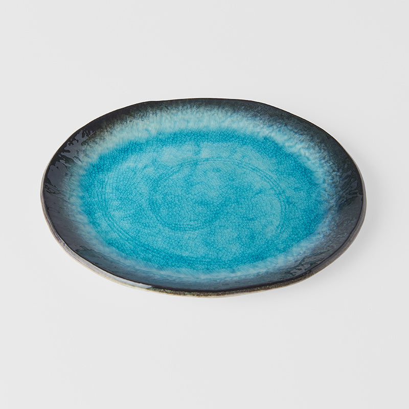Plate Oval 22cm Sky Blue Glaze - Image 1