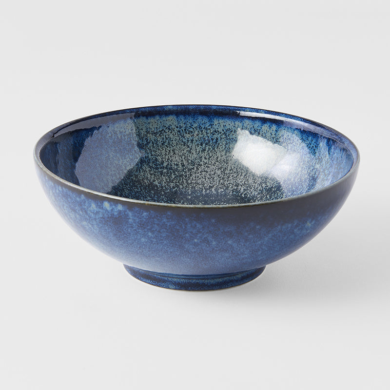 Ramen Bowl 21.5cm Kanso Indigo Blue Glaze - Image 1