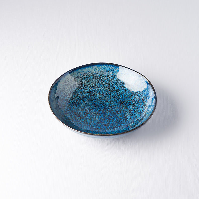 Pasta Bowl Organic Shape 21cm Kanso Indigo Blue Glaze - Image 3