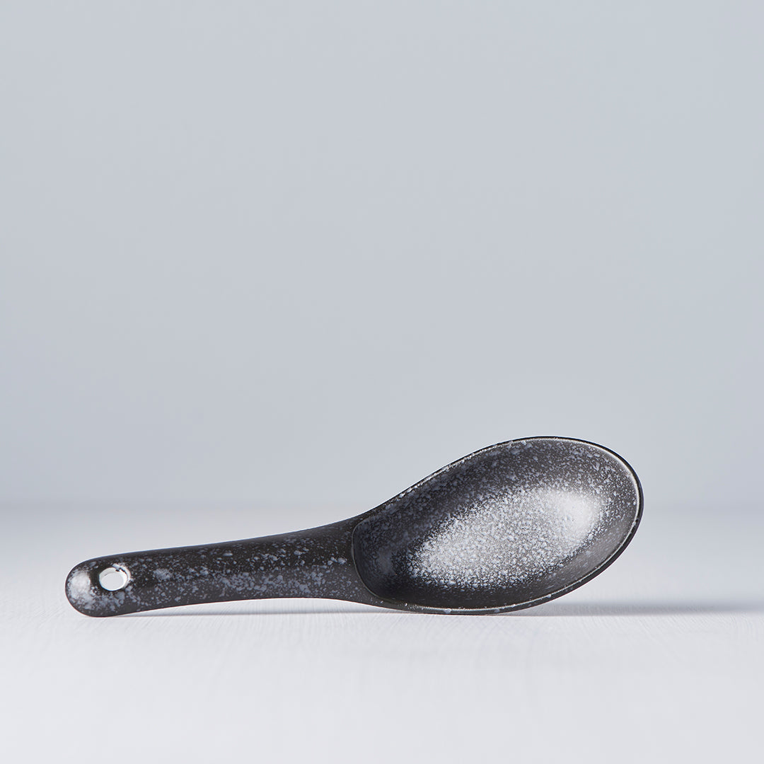 Spoon Small 15cm Kanso Matt Black Glaze - Image 1