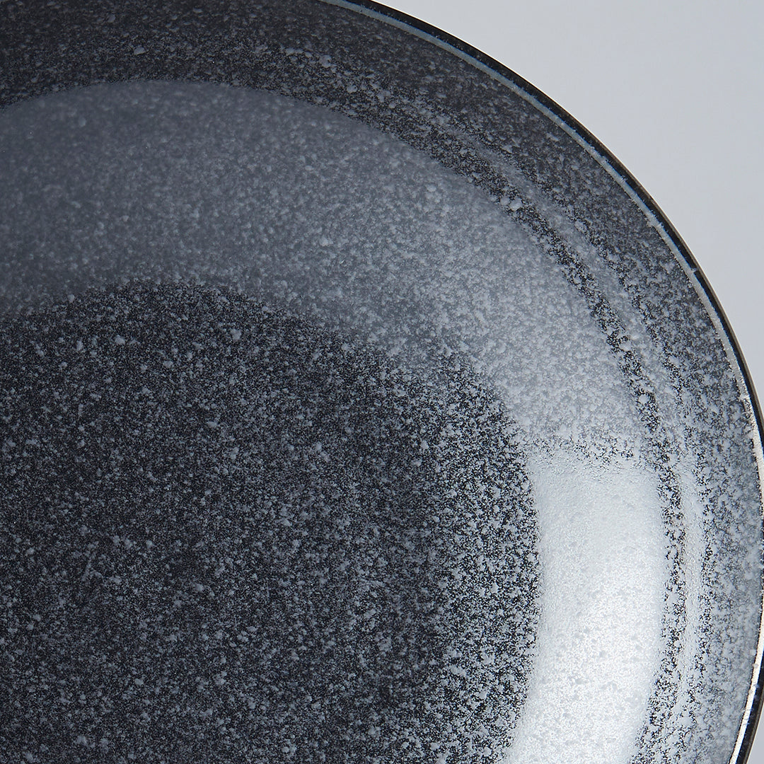 Pasta Bowl Organic Shape 21 cm Kanso Matte Black Glaze - Image 2