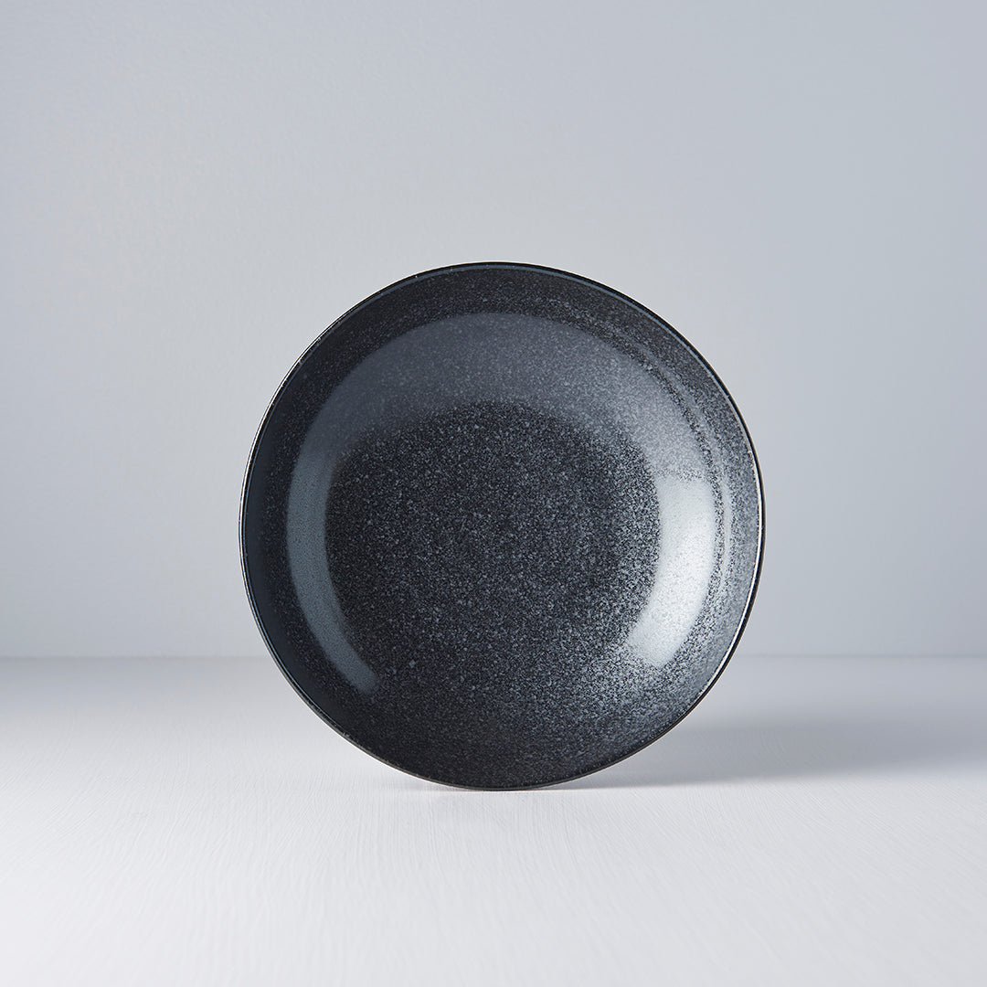 Pasta Bowl Organic Shape 21 cm Kanso Matte Black Glaze - Image 3