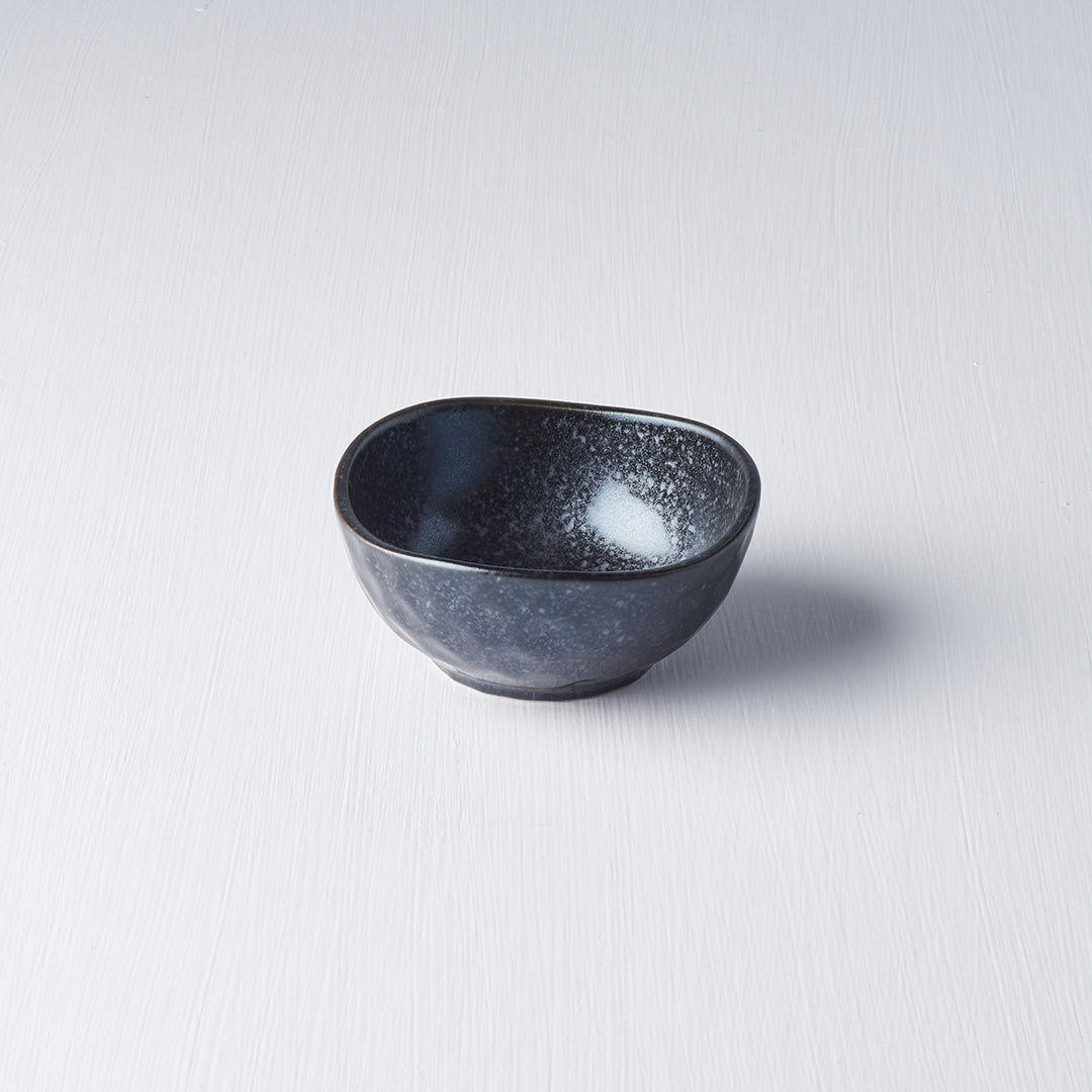 Sauce Dish Organic 9cm Kanso Matt Black Glaze - Image 1