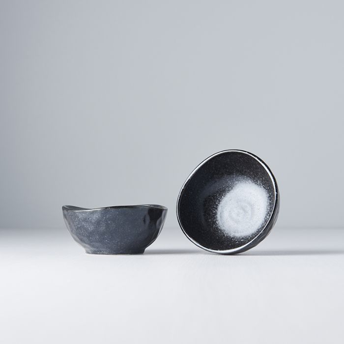Sauce Dish Organic 9cm Kanso Matt Black Glaze - Image 3