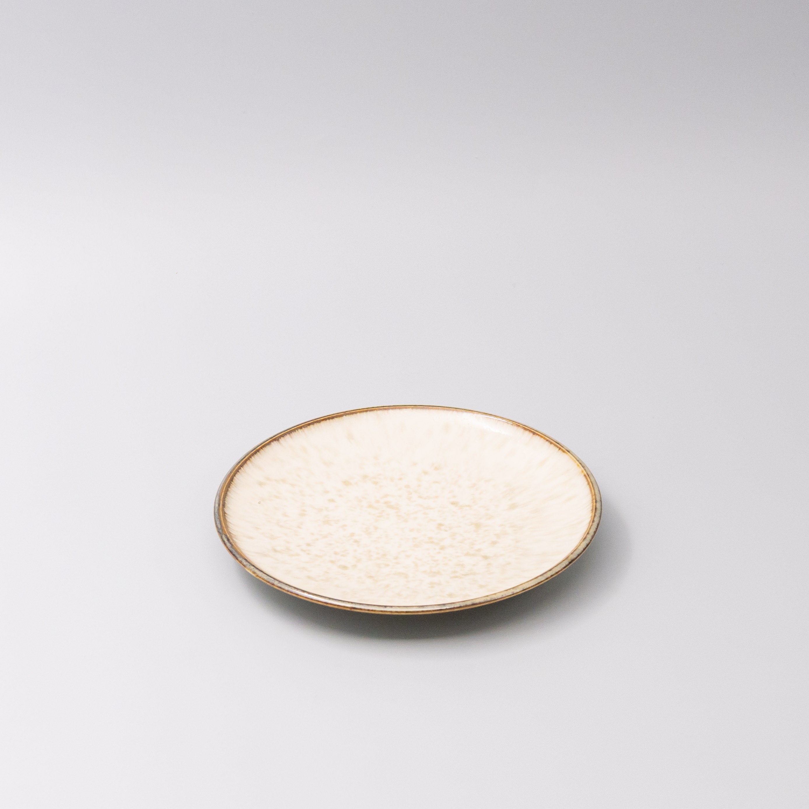 Tapas Plate 17cm Ivory Pearl Glaze - Image 1