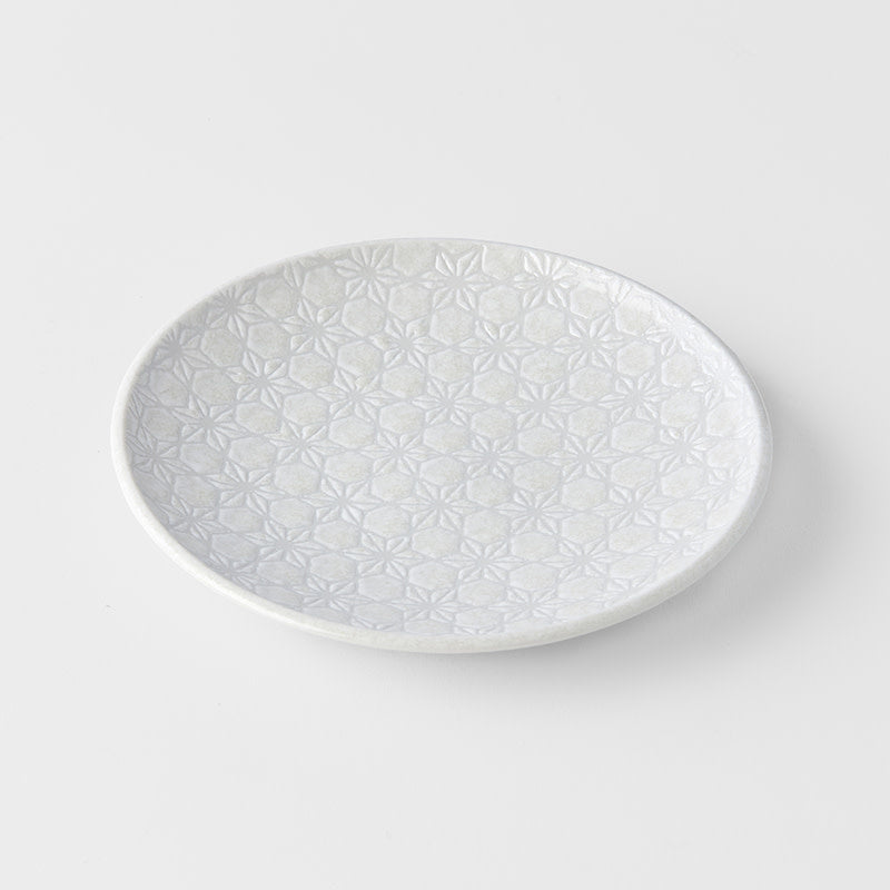 Tapas Plate 17cm White Star Glaze - Image 1
