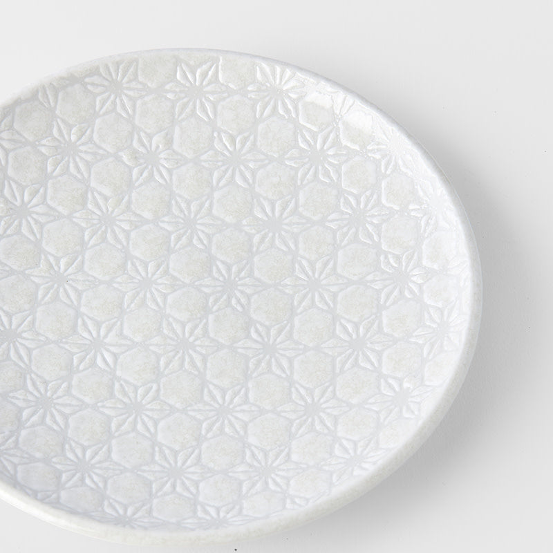 Tapas Plate 17cm White Star Glaze - Image 3