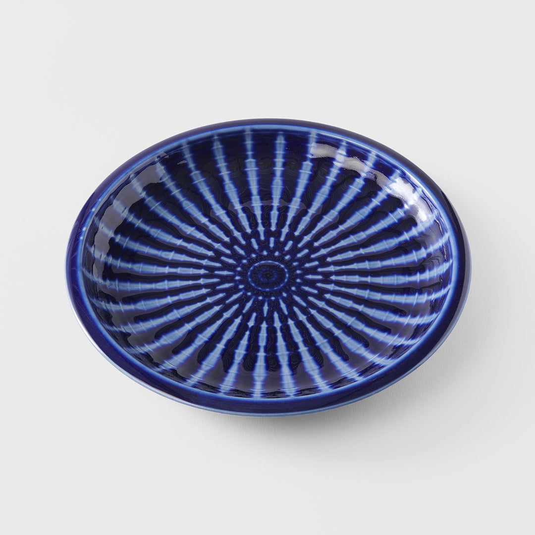 Dinner Plate 26cm Cobalt Rays Glaze - Image 1