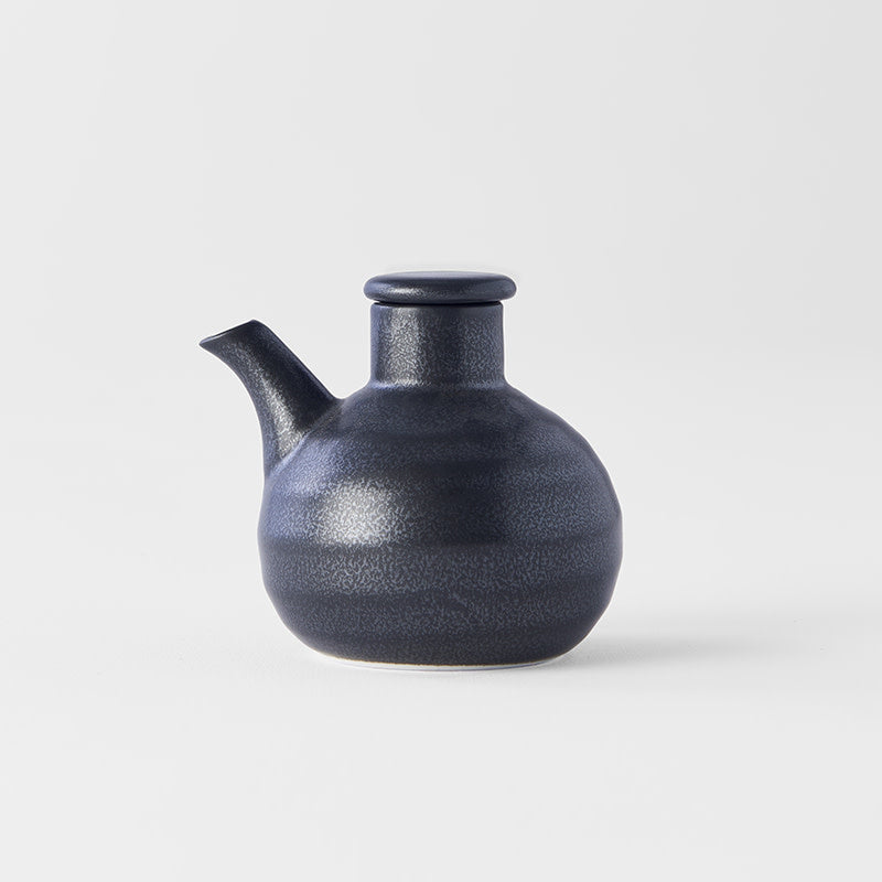 Soy Pot Minoyaki Porcelain 110ml Matte Black Glaze - Image 1