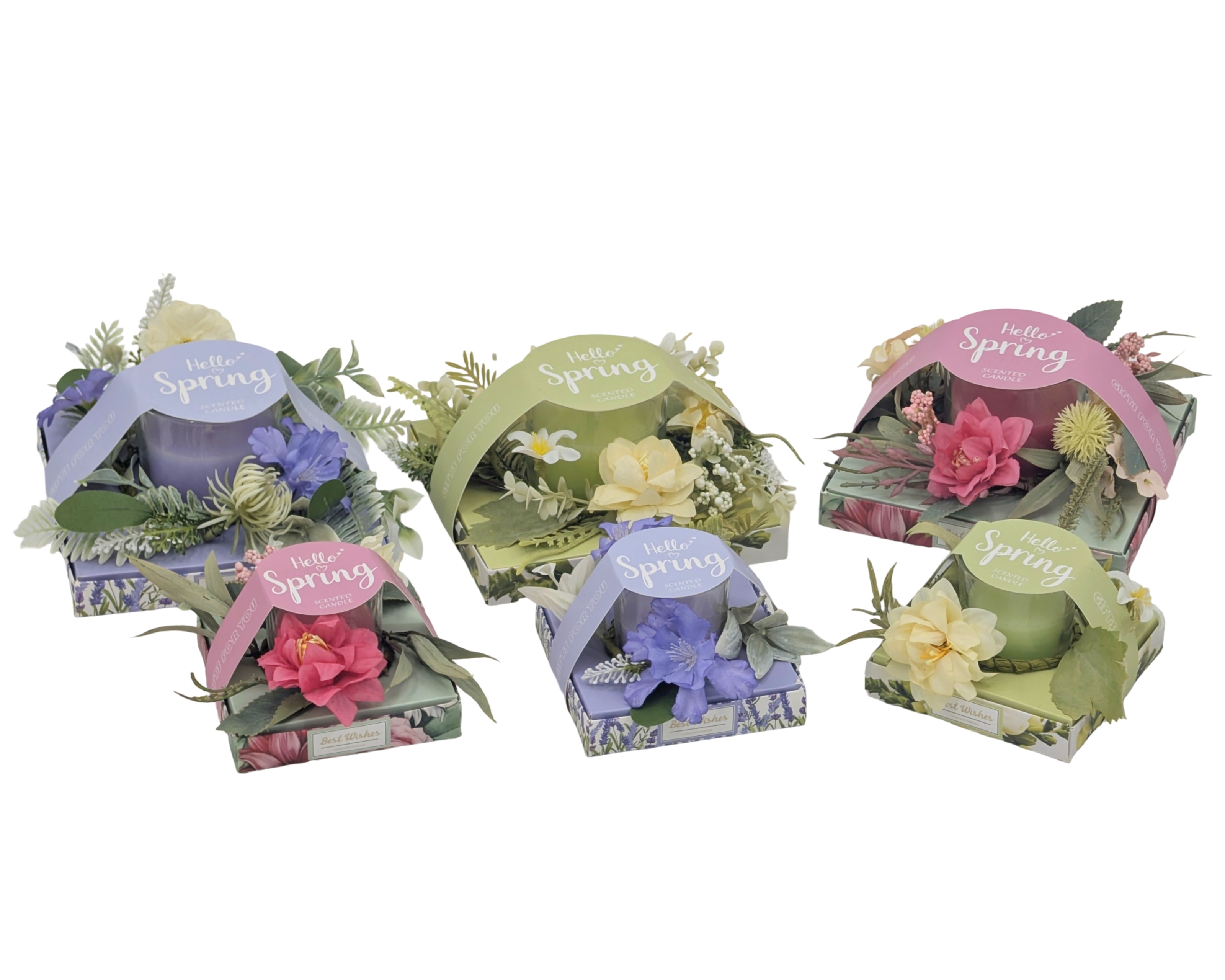 bulk 24 Botanical Bloom Scent Candle Gift Set 50G 3 Asst - Image 1