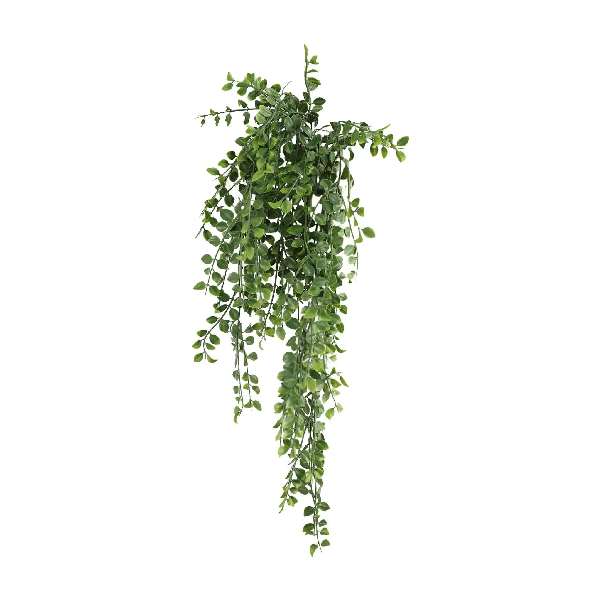 Artificial Hanging Dark Green Hanging Pearls Garland Bush UV Resistant and Fire Rated 20cm x 79cm - Image 1