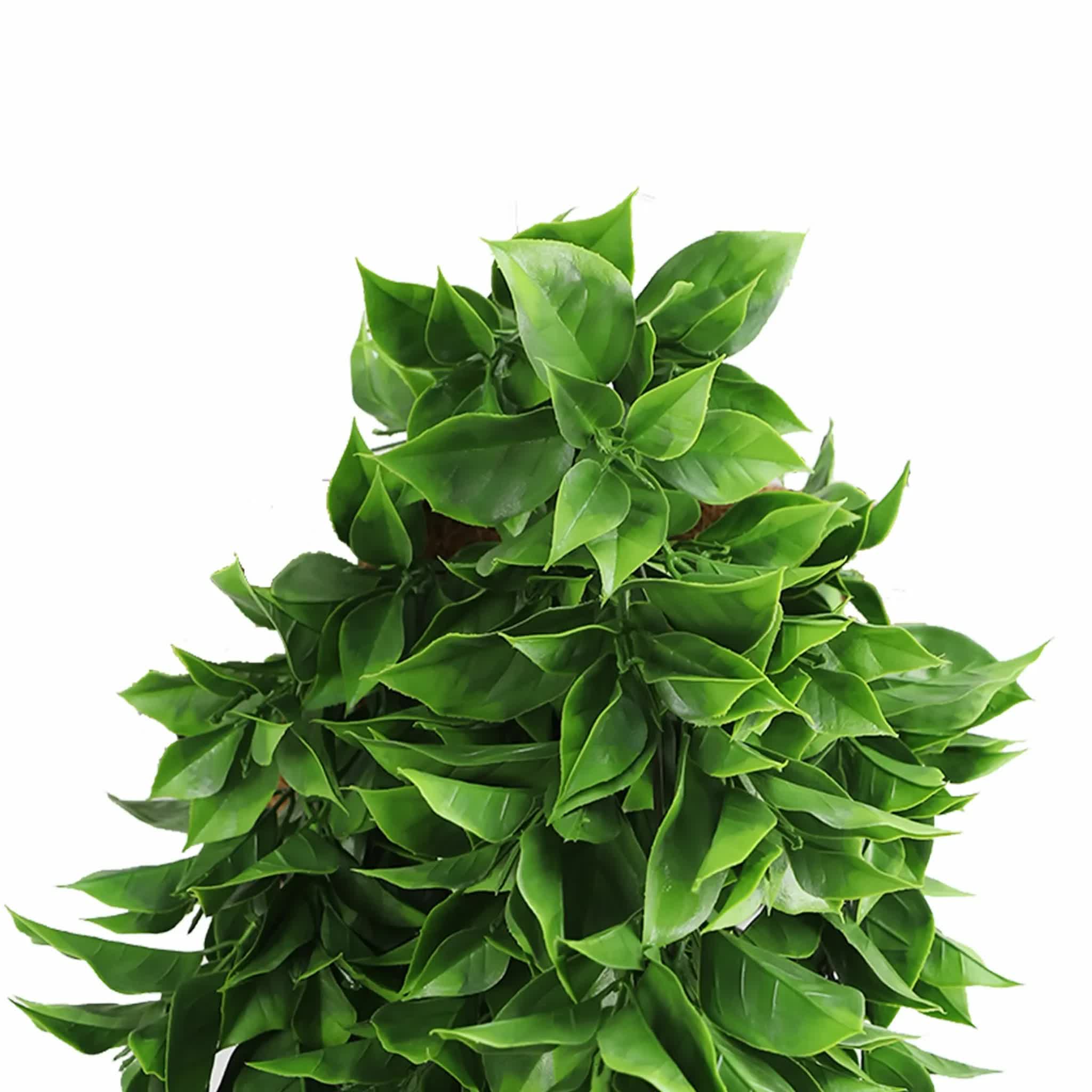 Artificial Dense Hanging Flowering Pothos Bush Vivid Green UV Resistant and Fire Rated 27cm x 72cm - Image 2