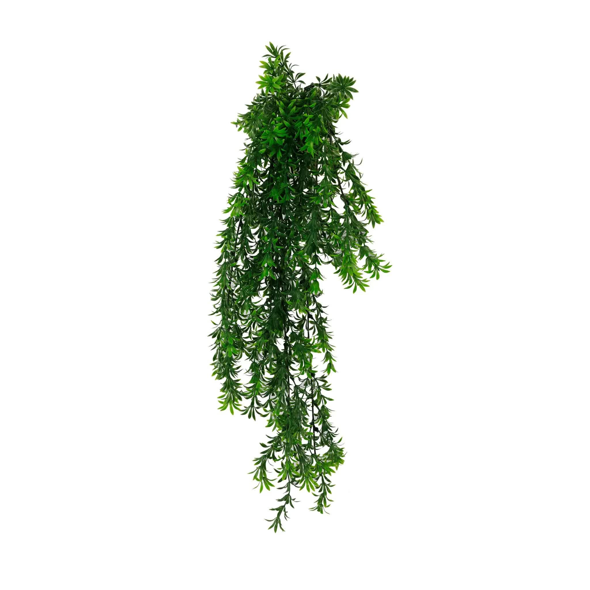 Artificial Hanging Willow Leaf Garland Bush UV Resistant and Fire Rated 18cm x 76cm - Image 1