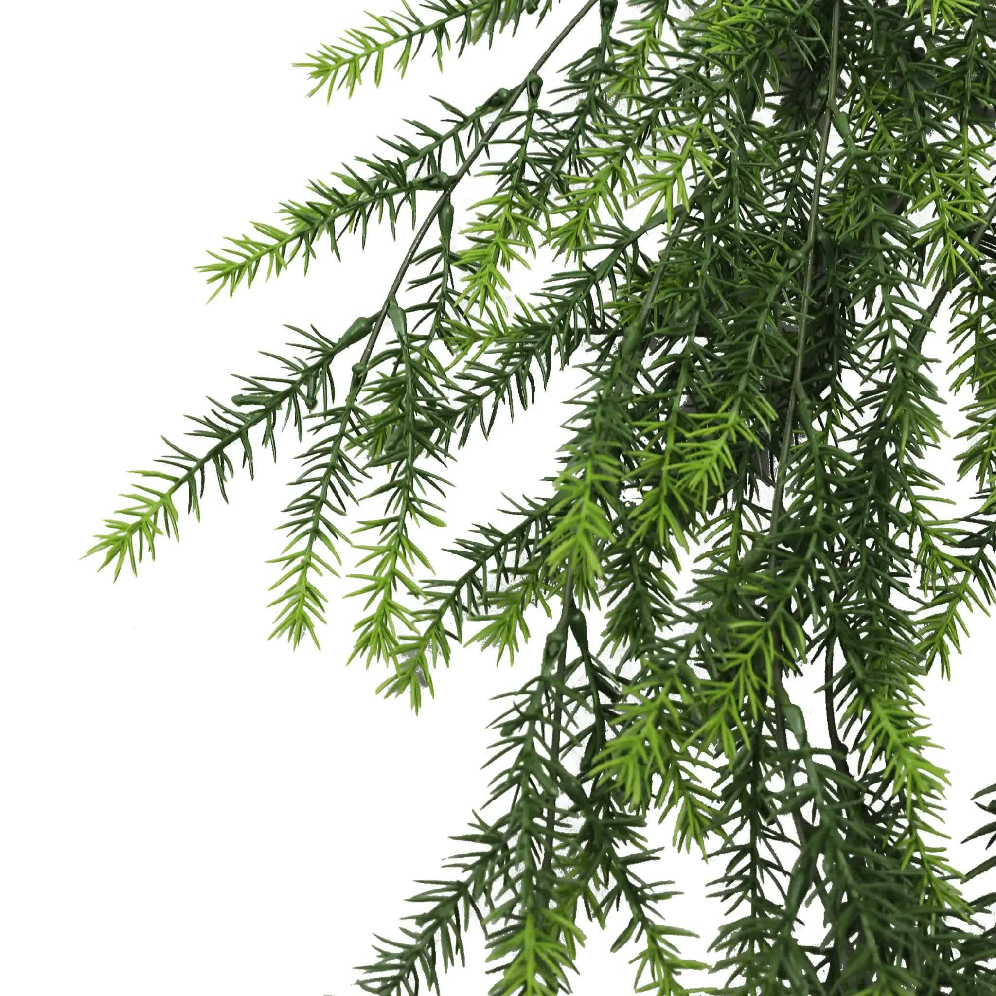 Artificial Hanging Cedar Vine Garland Bush UV Resistant and Fire Rated 20cm x 76cm - Image 3