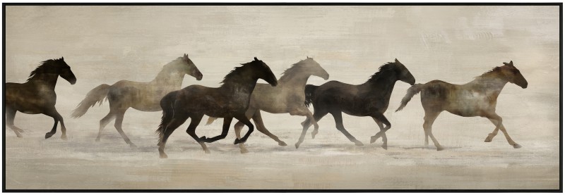 Gallopping Horse Framed Artwork 150cm - Image 1