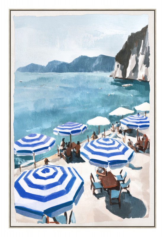 Holiday Sun Loung Framed Artwork B 120cm - Image 1