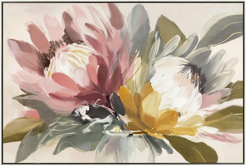 Protea Duet Framed Artwork 80cm - Image 1