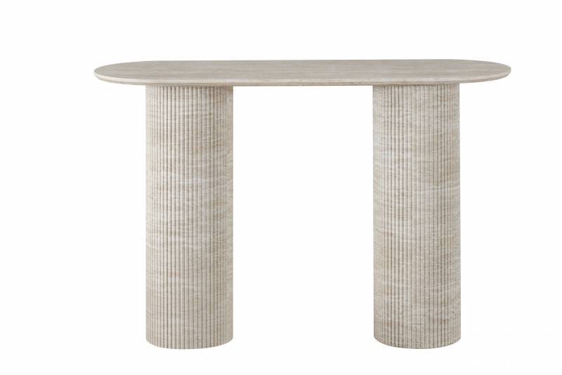 Elodie Console Table Travertine 120x78cm - Image 1