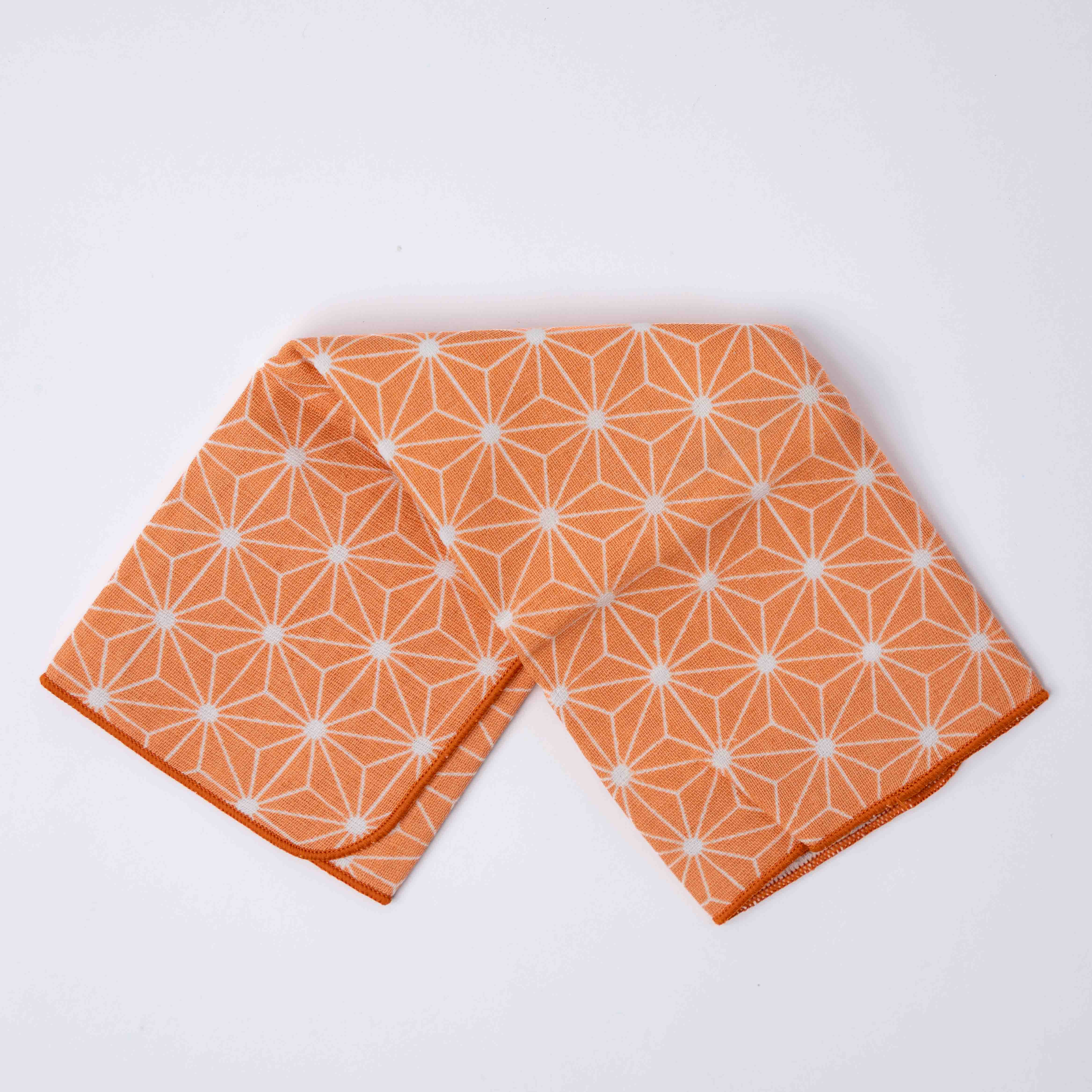 Face Towel Asanoha Orange - Image 2