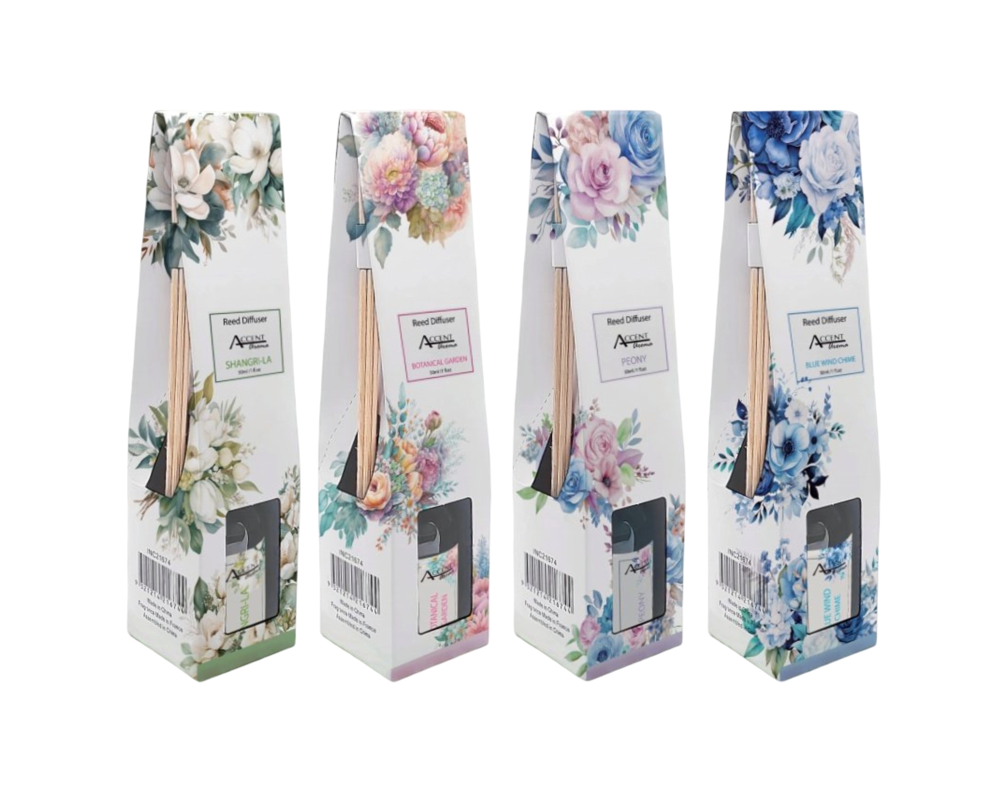 bulk 48 Aromatic Bouquet Diffuser 50Ml 4 Asst - Image 1
