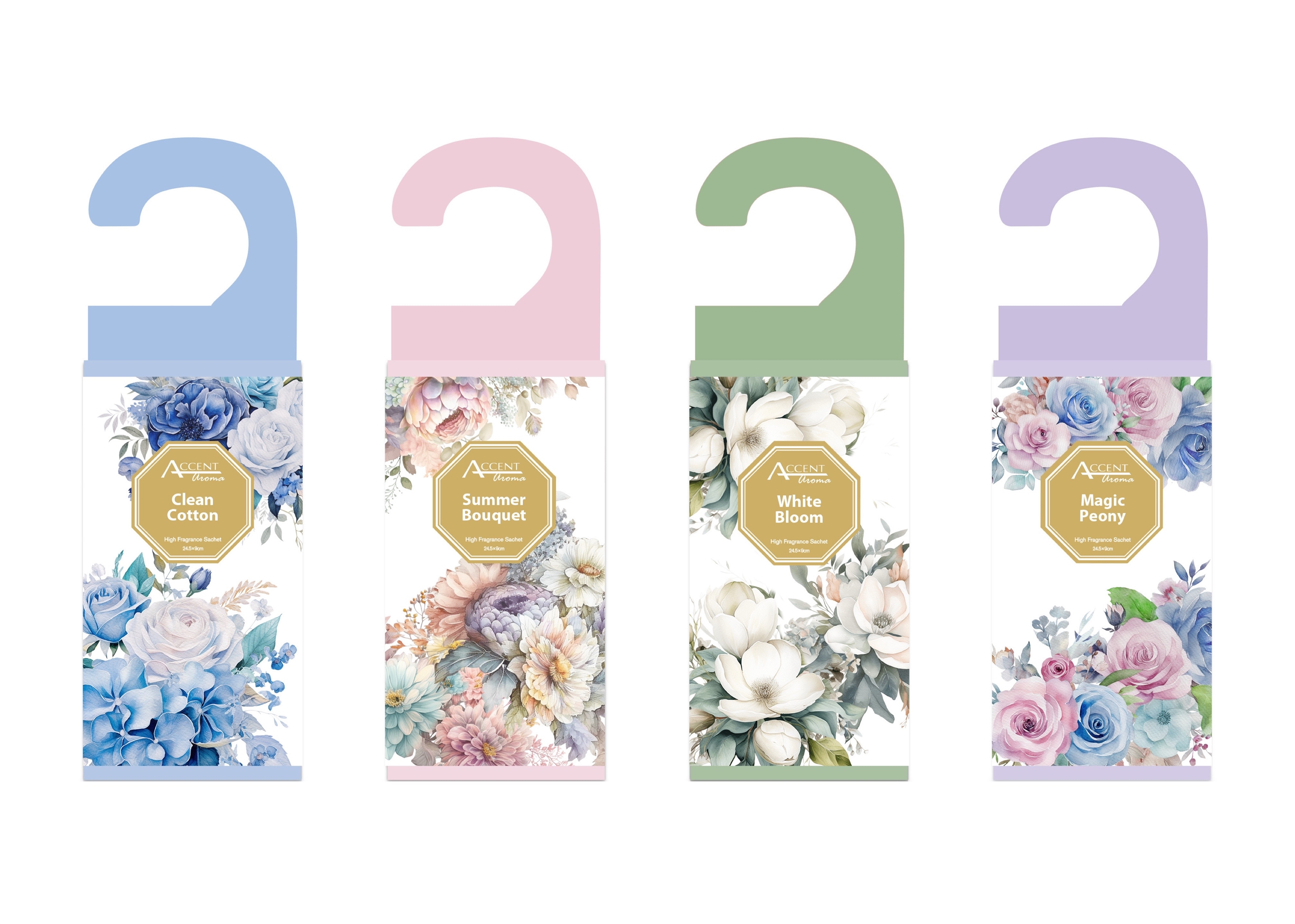 bulk 96 Aromatic Bouquet Scented Hanging Sachet Asst - Image 1