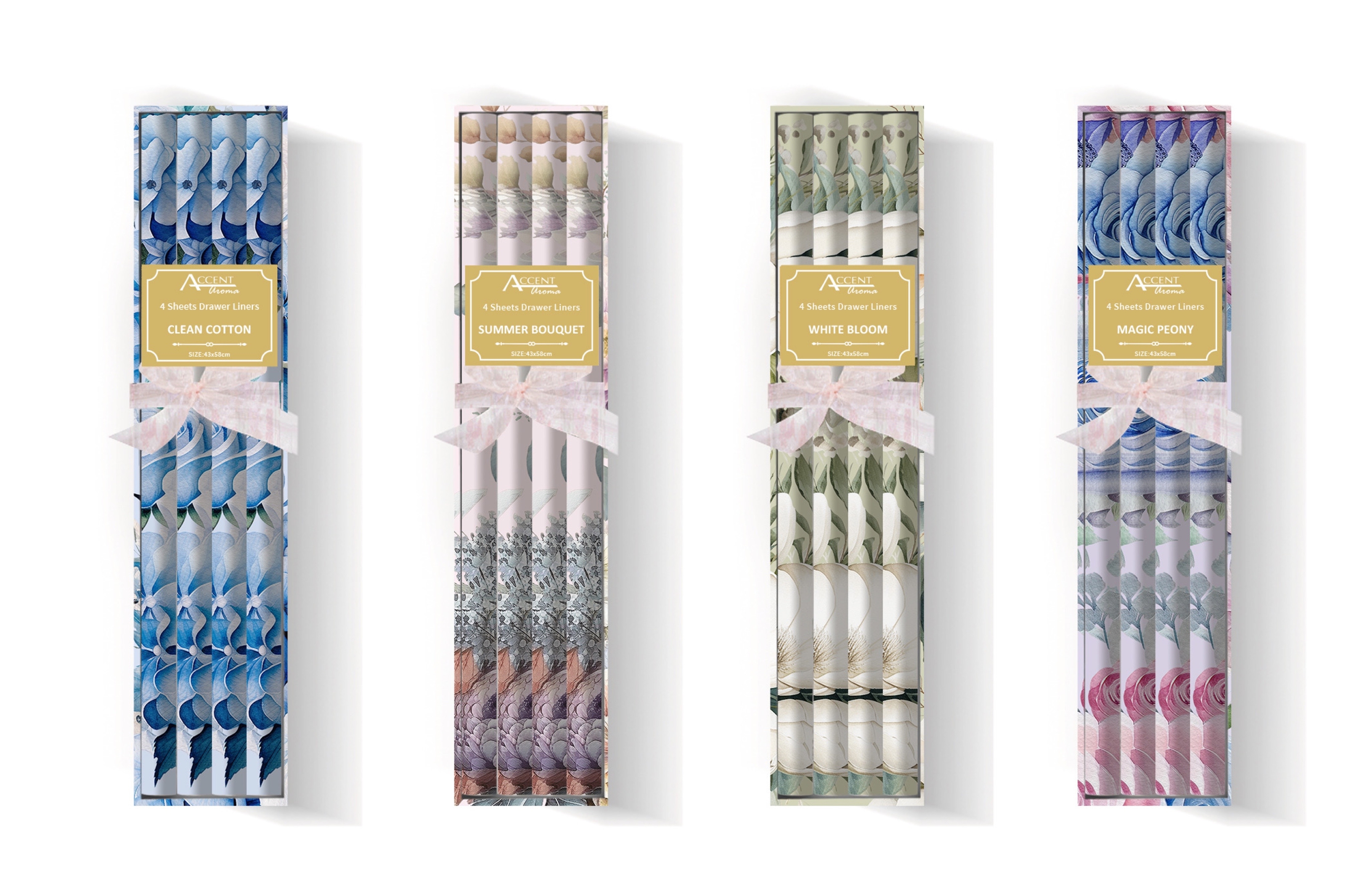 bulk 48 Aromatic Bouquet Scented Draw Liner Asst - Image 1