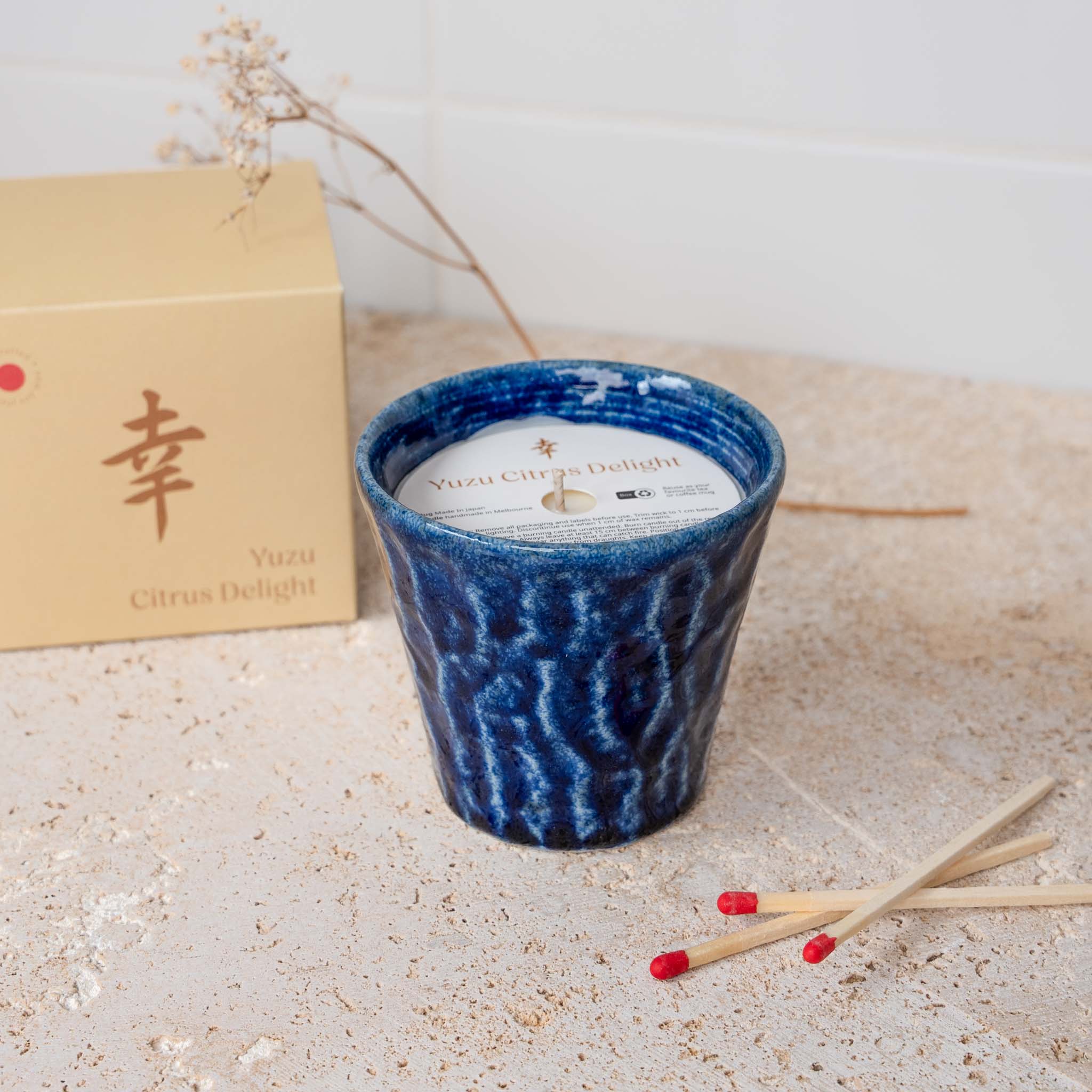 Candle Kyoto in Bloom Blue Ceramic 180g - Image 2